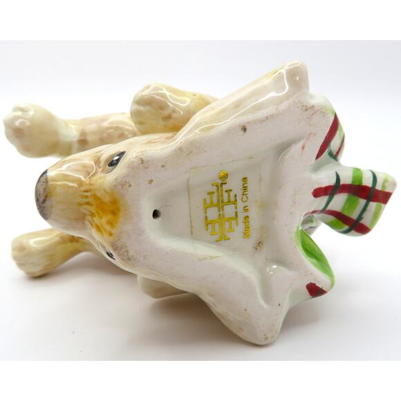 Fitz & Floyd Dear Santa Puppy Figurines Set of 2 Ceramic Christmas Holiday Decor - Picture 12 of 15